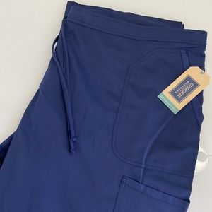 Cherokee Women's Revolution Drawstring Flare Navy Scrub Pants Sixe 4XL WW120 NWT